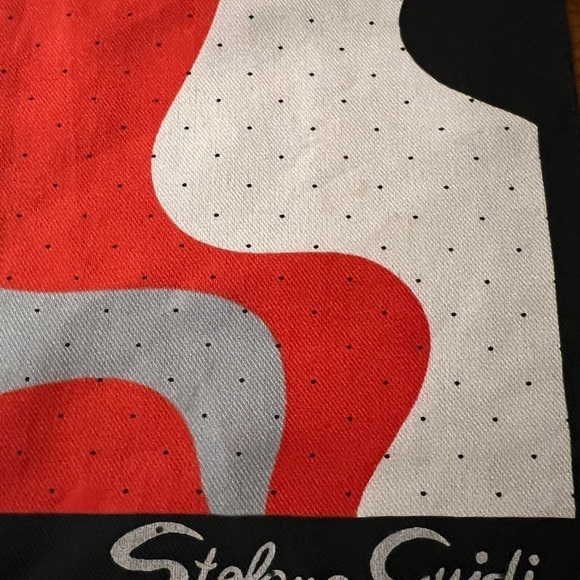 STEFANO GUIDI BEAUTIFUL RECTANGULAR SCARF WITH ABSTRACT DESIGN - Picture 8 of 12